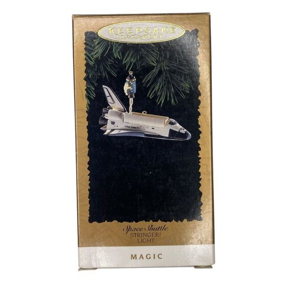 Space Shuttle Stringer Light Magic Hallmark Ornament NEW - Picture 2 of 6